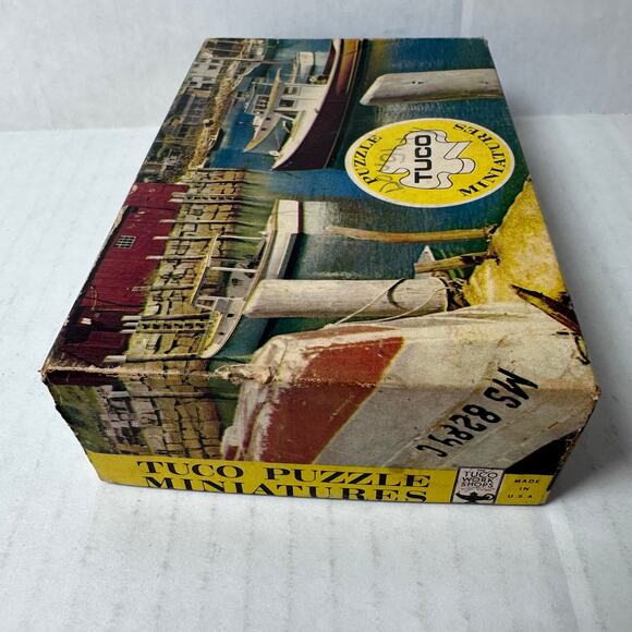 Vintage tuco miniature jigsaw puzzle “rockport harbor” 75-100 pieces - Picture 4 of 6
